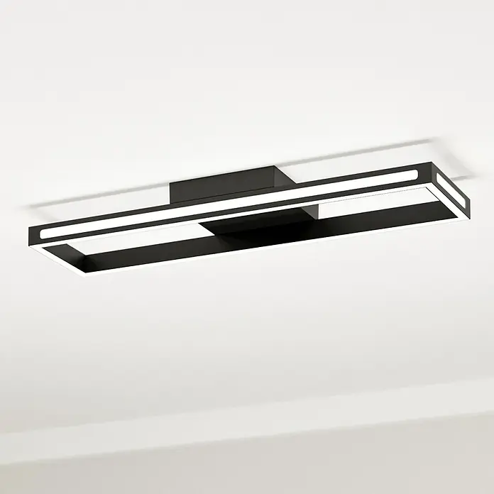 Eglo LED-Deckenleuchte Savilanas-Z - L x B x H: 77 x 20 x 7,5 cm, Schwarz, 21 W, Dimmbar - Deckenleuchte in Schwarz mit rechteckigem Design und LED-Beleuchtung, die ein modernes Ambiente schafft.