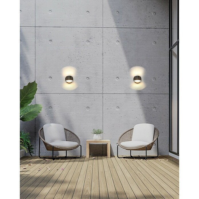 Ferotehna Vanjska zidna LED svjetiljka Denton  (9 W, 135 x 120 x 120 mm, Crna, IP54) | BAUHAUS