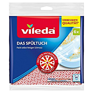 Vileda Microfibre Spültuch XXL-Pack (Vliesstofffaser, 6 Stk.)