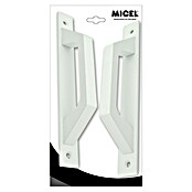Micel Brimic Tirador para puertas Blanco (L x An x Al: 20 x 2,5 x 4,35 cm, Aluminio)