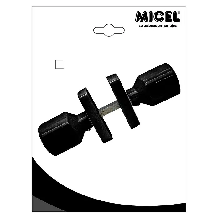 Micel Brimic Pomo giratorio 6807 - Aluminio, Negro - Primer plano de un tirador de ventana negro de MICEL, con un diseño elegante y una construcción robusta, ideal para ventanas modernas.