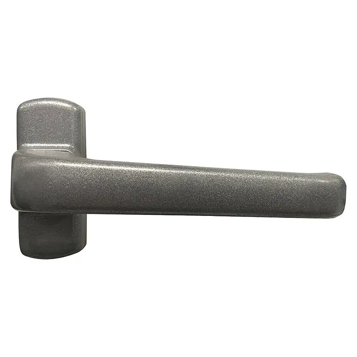 Micel Brimic Conjunto de picaporte 6800 - Aluminio, Gris - Manija de ventana plateada con un diseño robusto. Ideal para mejorar la seguridad y la estética de sus ventanas. Duradera y fácil de instalar.