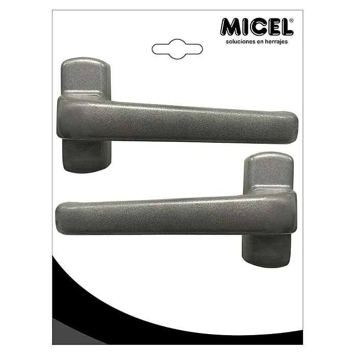 Micel Brimic Conjunto de picaporte 6800 - Aluminio, Gris - Manillas de ventana MICEL en paquete doble. Manillas de ventana plateadas para mayor comodidad y estilo en su hogar.