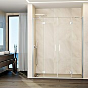 GME Mampara de ducha frontal Glass (275 x 195 cm, Cromo, An x Al: 275 cm (60+80+80+60), 195 cm) | BAUHAUS