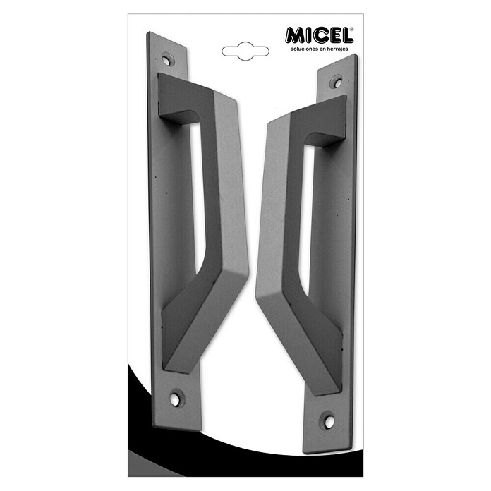 Micel Brimic Tirador para puertas Plata (L x An x Al: 20 x 2,5 x 4,35 cm, Aluminio)