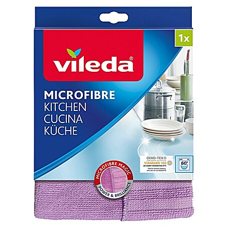 Vileda Microfibre Allzwecktuch Küche (Rosa, 17 x 21 mm)