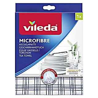 Vileda Microfibre Geschirrtuch Plus (Materialzusammensetzung: 70 % Polyester, 30 % Polyamid)