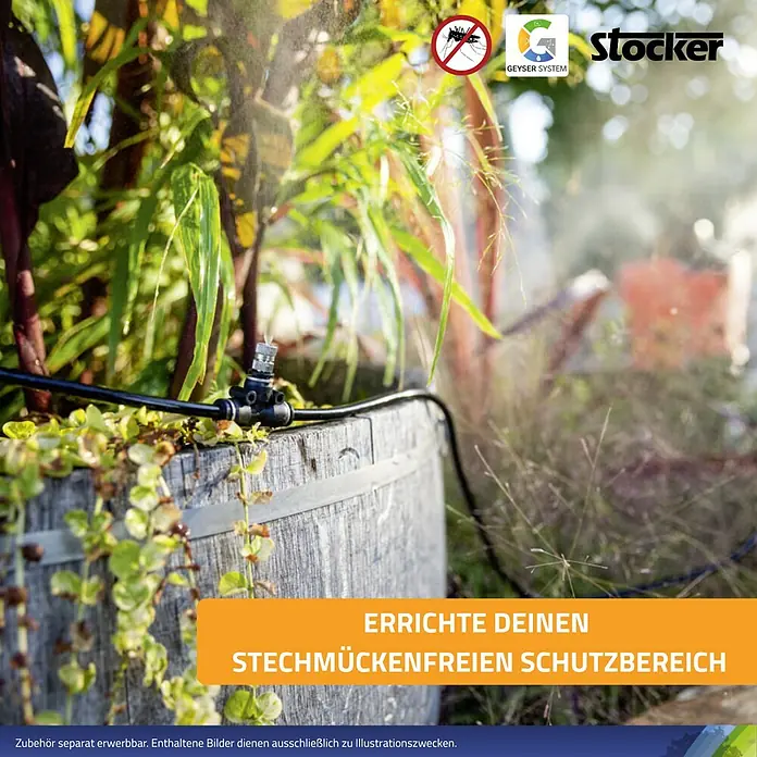 Stocker Geyser Stechmückenschutz Nebulisator - 12 l, 1 Akku - Stocker Geyser System zur Mückenabwehr, ideal für den Garten. Schützt zuverlässig vor Stechmücken mit einem feinen Sprühnebel.