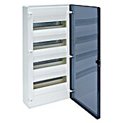 Hager Aufputz-Verteiler Golf (L x B x H: 282 x 99 x 647 mm, Anzahl Klemmstellen: 48 Stk., Weiß, Transparent) | BAUHAUS