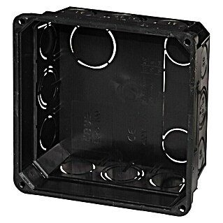 Abzweigkasten (B x L: 80 x 80 mm, Unterputz, Schwarz)