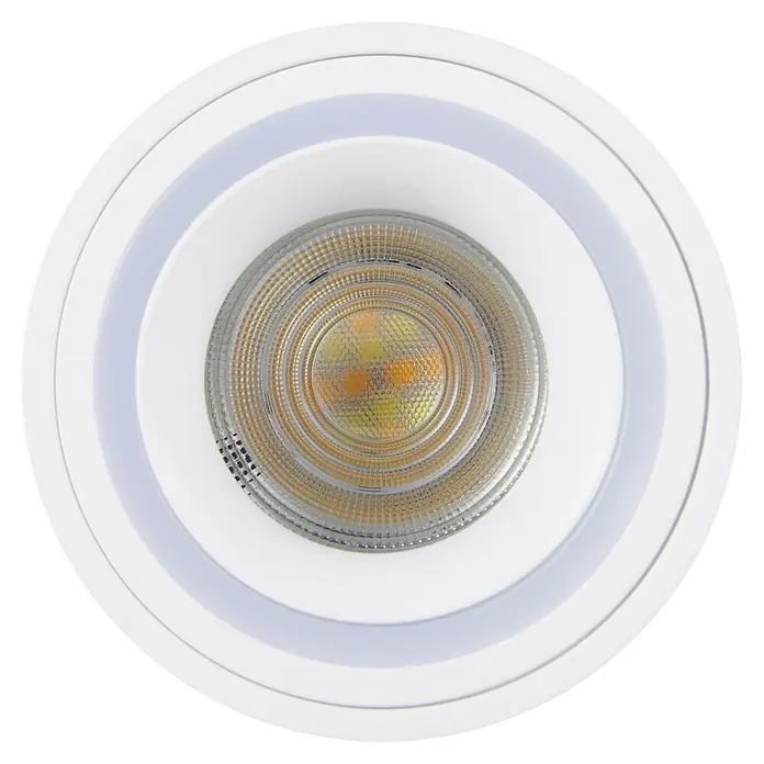 Eglo connect.z LED-Spot Carosso-Z - 4,9 W - Ein LED-Deckenstrahler mit runder, weißer Blende und einem zentralen LED-Leuchtmittel mit reflektierender Oberfläche. Ideal für moderne Innenräume.