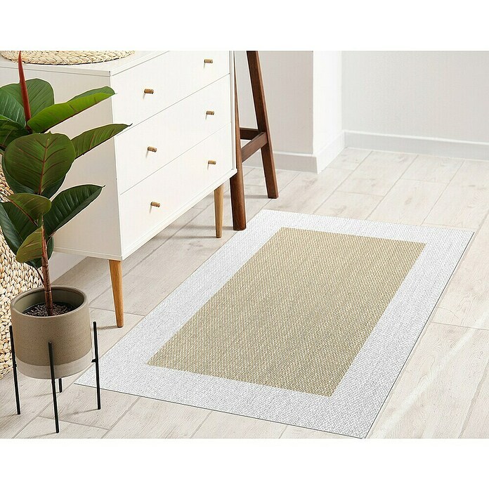 Alfombra de vinilo Living (Beige/Blanco, 90 x 60 cm) | BAUHAUS