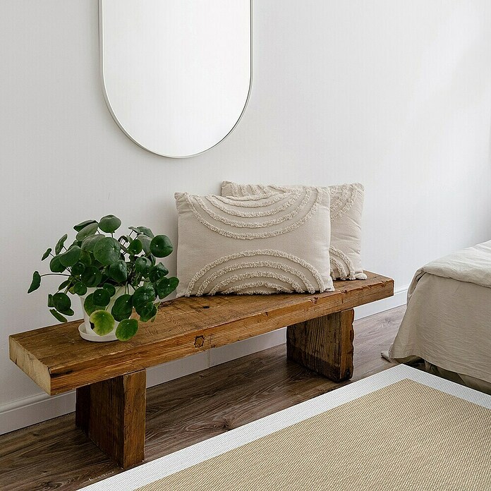 Alfombra de vinilo Living (Beige/Blanco, 90 x 60 cm) | BAUHAUS