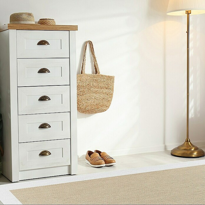 Alfombra de vinilo Living (Beige/Blanco, 90 x 60 cm) | BAUHAUS