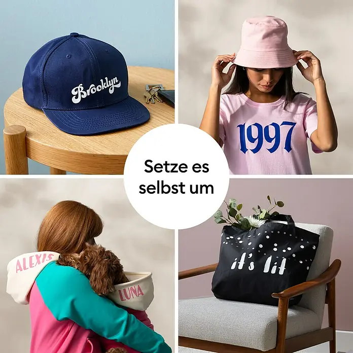 Cricut Aufbügelfolie Iron-On - L x B: 61 x 30,5 cm, Schwarz, Passend für: Schneideplotter - Personalisierbare Produkte: Baseballkappe, Bucket Hat, Hundetragetasche und Tragetasche. Gestalte deine individuellen Accessoires!