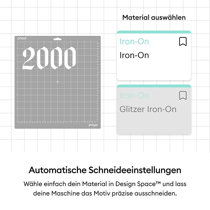 Cricut Aufbügelfolie Iron-On (L x B: 61 x 30,5 cm, Schwarz, Passend für: Schneideplotter) | BAUHAUS