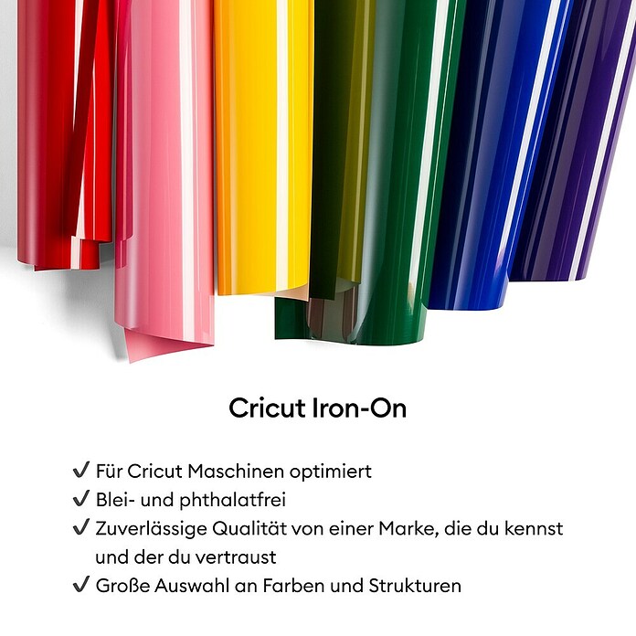 Cricut Aufbügelfolie Iron-On (L x B: 61 x 30,5 cm, Schwarz, Passend für: Schneideplotter) | BAUHAUS