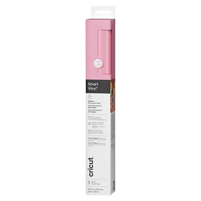 Cricut Vinylfolie Smart Vinyl Permanent (1 Stk., Hellrosa, 91,4 x 33 cm, Selbstklebend) | BAUHAUS