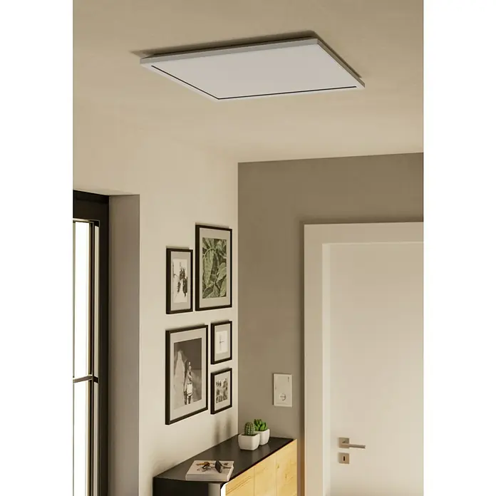 Eglo LED-Deckenleuchte Rovito - 17 W, L x B x H: 50 x 50 x 3,2 cm, Weiß, Tageslichtweiß - Moderne LED-Deckenleuchte mit quadratischem Design, ideal für eine stilvolle Beleuchtung in jedem Raum. Elegantes und helles Licht für Ihr Zuhause.