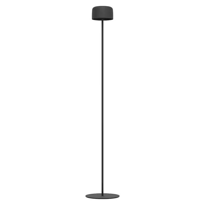 Eglo Solar-Stehleuchte Roccanova-L - Schwarz, IP44, Ø x H: 13,5 x 120 cm - Stehleuchte in schlichtem, modernem Design, perfekt für eine stilvolle Beleuchtung im Raum.