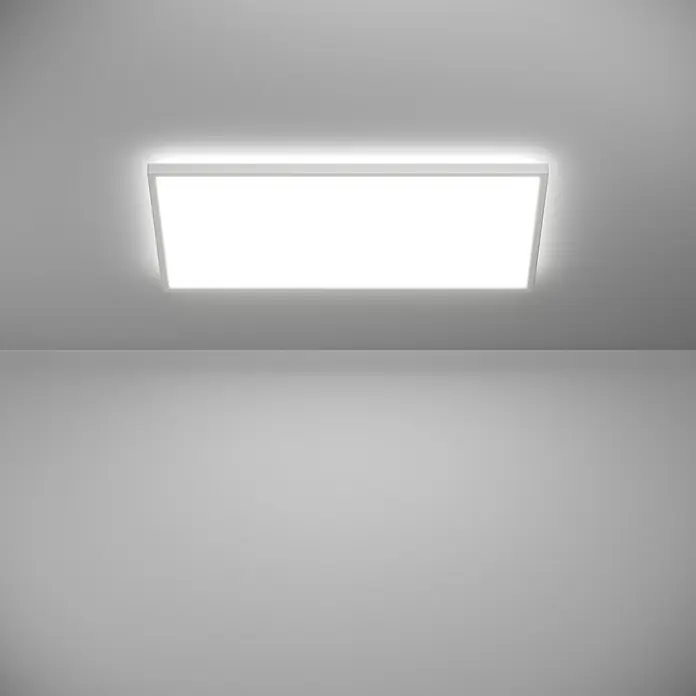 Eglo LED-Deckenleuchte Rovito - 17,2 W, L x B x H: 57 x 30 x 3 cm, Weiß, Tageslichtweiß - Moderne Deckenleuchte mit rechteckigem Design, die helles und gleichmäßiges Licht in einem minimalistischen Stil bietet.
