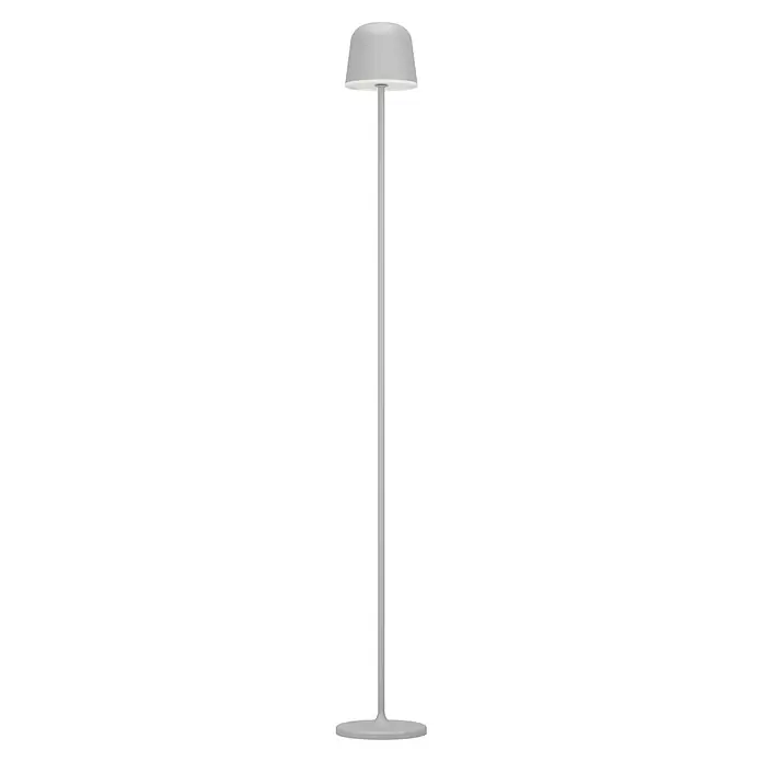 Eglo LED-Stehleuchte Mannera-L - 4,3 W, Höhe: 140 cm, Grau, Tageslichtweiß - Helle Stehlampe mit einem schlanken, hohen Ständer und einem gestuften Lampenschirm, ideal für moderne Innenräume.