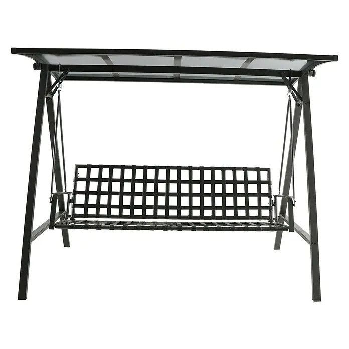 Sunfun Maja Hollywoodschaukel - B x T x H: 235 x 135 x 182 cm, Stahl, Anthrazit, Liegefunktion - Elegante Schaukelbank mit Dach für entspannte Stunden im Freien. Genießen Sie den Komfort und das schützende Design dieser hochwertigen Gartenschaukel.