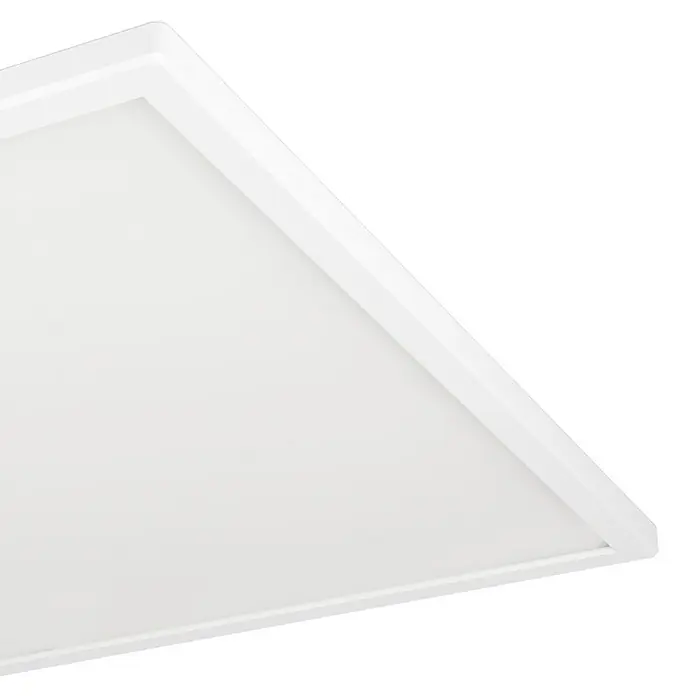Eglo LED-Deckenleuchte Rovito - 17 W, L x B x H: 50 x 50 x 3,2 cm, Weiß, Tageslichtweiß - Weiße LED-Deckenleuchte für eine helle und moderne Beleuchtung in jedem Raum. Elegantes Design mit effizienter Lichtverteilung.