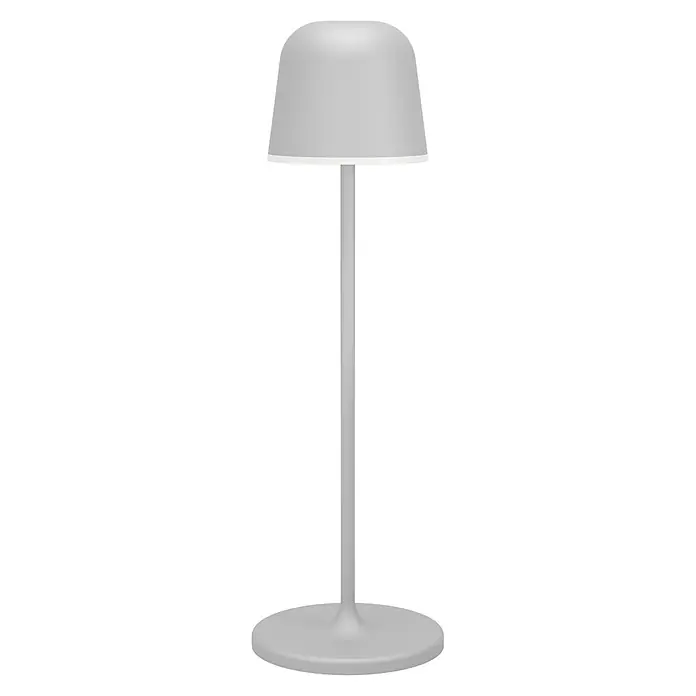 Eglo LED-Stehleuchte Mannera-L - 4,3 W, Höhe: 140 cm, Grau, Tageslichtweiß - Graue Stehlampe mit kuppelförmigem Lampenschirm und schlankem Ständer, ideal für modernes Wohnambiente und sanfte Beleuchtung.