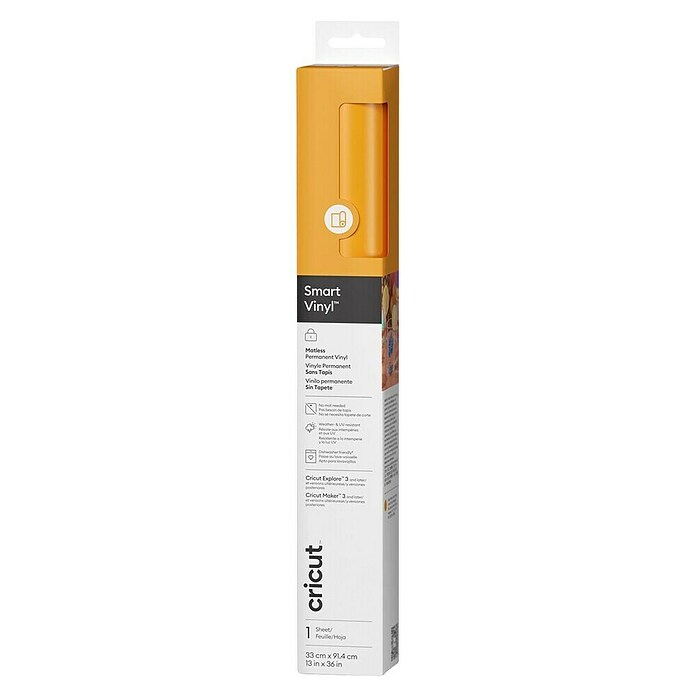 Cricut Vinylfolie Smart Vinyl Permanent (1 Stk., Maisgelb, 91,4 x 33 cm, Selbstklebend) | BAUHAUS