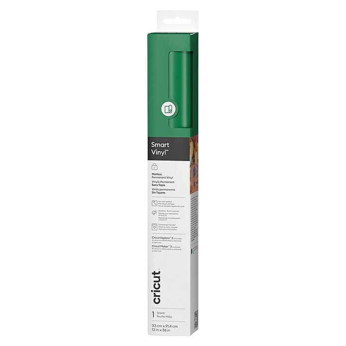 Cricut Vinylfolie Smart Vinyl Permanent (1 Stk., Gras, 91,4 x 33 cm, Selbstklebend) | BAUHAUS