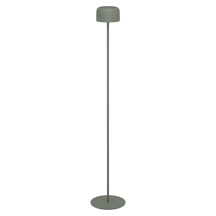 Eglo Solar-Stehleuchte Roccanova-L - Grün, IP44, Ø x H: 13,5 x 120 cm - Graue Stehlampe mit einem runden Schirm und einem stabilen Sockel. Die Lampe strahlt ein modernes und minimalistisches Design aus.