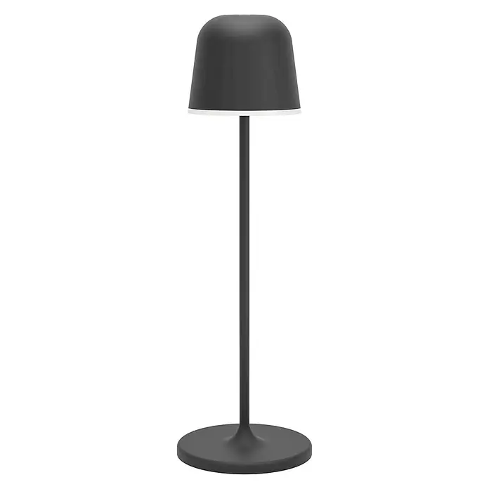 Eglo LED-Stehleuchte Mannera-L - 4,3 W, Höhe: 140 cm, Schwarz, Tageslichtweiß - Eine moderne Stehlampe in dunklem Grau mit einem minimalistischen Design und einer eleganten Form.