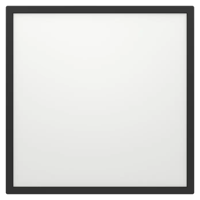Eglo Connect LED-Deckenleuchte Rovito-Z - 17 W, L x B x H: 50 x 50 x 3,2 cm, Schwarz, RGBW - Schwarzer Rahmen mit leerem, weißem Feld für individuelle Inhalte, ideal für Bilder oder Text. Dekorativ und vielseitig einsetzbar.