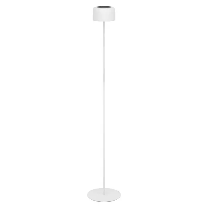 Eglo Solar-Stehleuchte Roccanova-L - Weiß, IP44, Ø x H: 13,5 x 120 cm - Elegante, schlanke weiße Stehlampe mit minimalistischem Design. Ideal für moderne Wohnräume, bietet helles und angenehmes Licht.