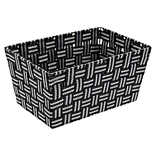 Cesta de tela (L x An x Al: 30 x 20 x 15 cm, Gris oscuro, Tela)
