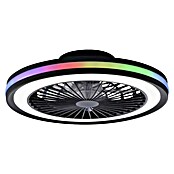 Just Light Ventilador de techo Brandon (Diámetro: 46,5 cm, Negro, 36 W, RGB) | BAUHAUS