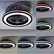 Just Light Ventilador de techo Brandon (Diámetro: 46,5 cm, Negro, 36 W, RGB) | BAUHAUS