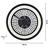 Just Light Stropni ventilator Brandon  (Promjer: 46,5 cm, Crna, 36 W, RGB) | BAUHAUS