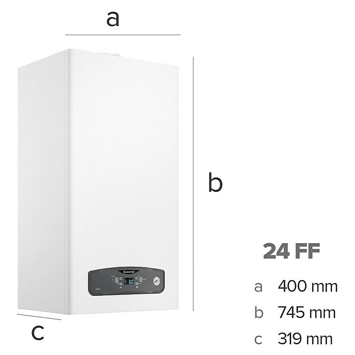 Ariston Caldera de gas Cares S30F con instalación incluida (24 W, Display LC) | BAUHAUS