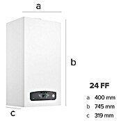 Ariston Caldera de gas Cares S30F con instalación incluida (24 W, Display LC) | BAUHAUS