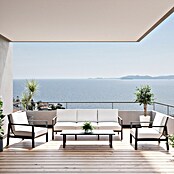 Kactus republic Conjunto de muebles Onix (4 pzs., Aluminio/Ratán sintético, Gris) | BAUHAUS