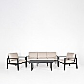 Kactus republic Conjunto de muebles Onix (4 pzs., Aluminio/Ratán sintético, Gris) | BAUHAUS
