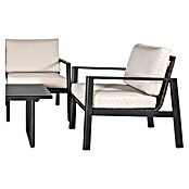 Kactus republic Conjunto de muebles Onix (4 pzs., Aluminio/Ratán sintético, Gris) | BAUHAUS