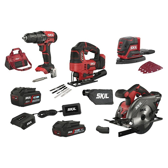 Skil PWRCore 20V Machineset + Gratis Accu Compressor () | BAUHAUS