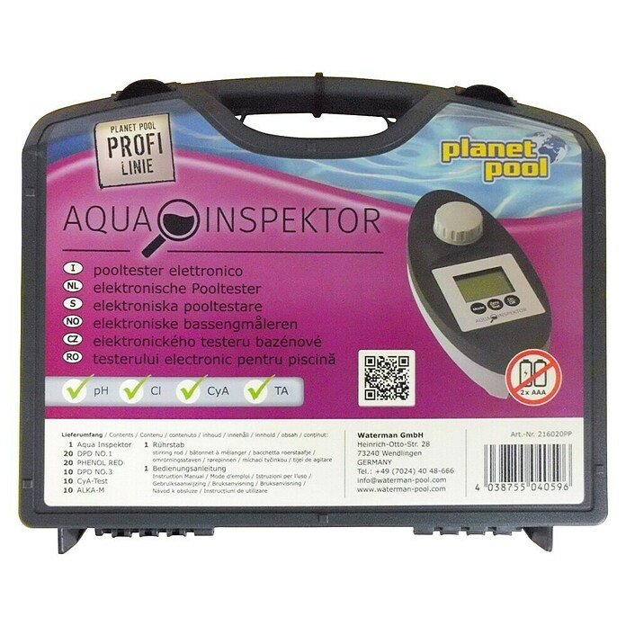 Elektronski tester kisika in pH-ja Aqua Inspector  (Število potrebnih baterij: 2 kos, Na baterije) | 8348 - Wasseranalyse | ICIC - Pools / Whirlpools Zubehör | ICI - Pools & Zubehör | IC - Freizeit im Garten | I - Stadtgarten | BAUHAUS
