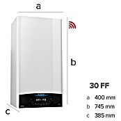 Ariston Caldera de gas Genus One Wifi 24FF con instalación incluida (22 kW, Display LC) | BAUHAUS