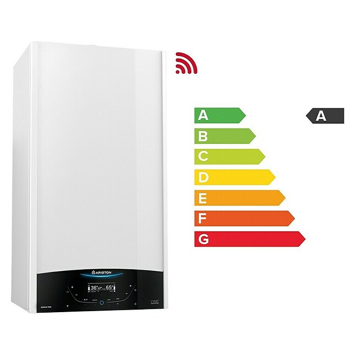 Ariston Caldera de gas Genus One Wifi 30FF con instalación incluida (28 kW, Display LC) | BAUHAUS