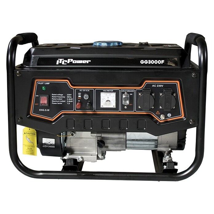 ITC Power Generador GG3000F (2,5 kW, Volumen del depósito: 15 l, Consumo: 1,4 l/h) | BAUHAUS