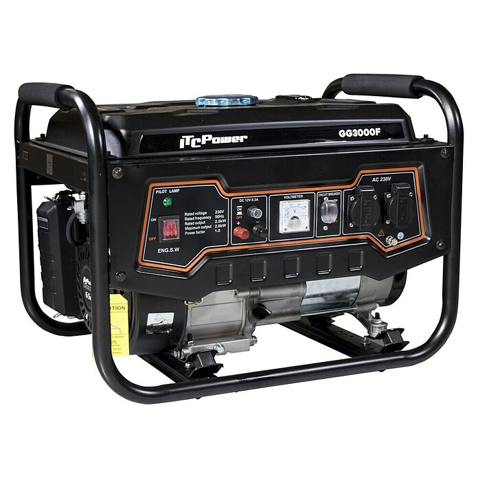 ITC Power Generador GG3000F (2,5 kW, Volumen del depósito: 15 l, Consumo: 1,4 l/h) | BAUHAUS